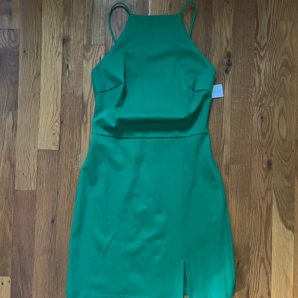Green tight dress